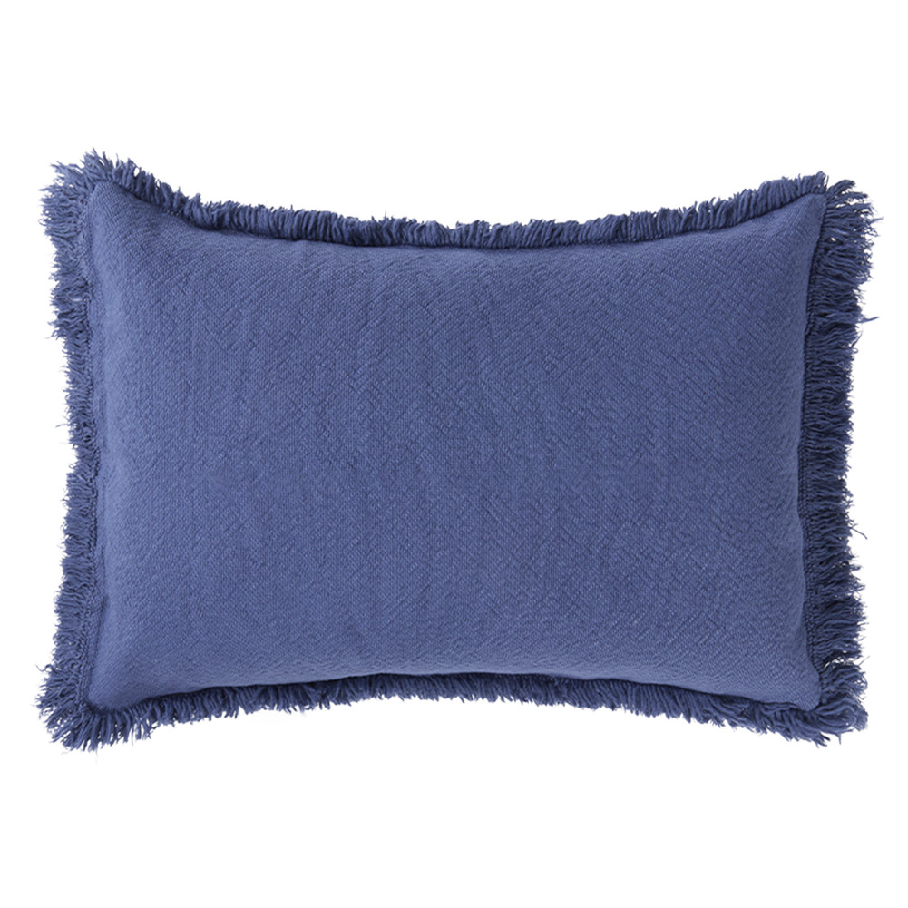 Dekokissen Landscape mit Fransen Cobalt