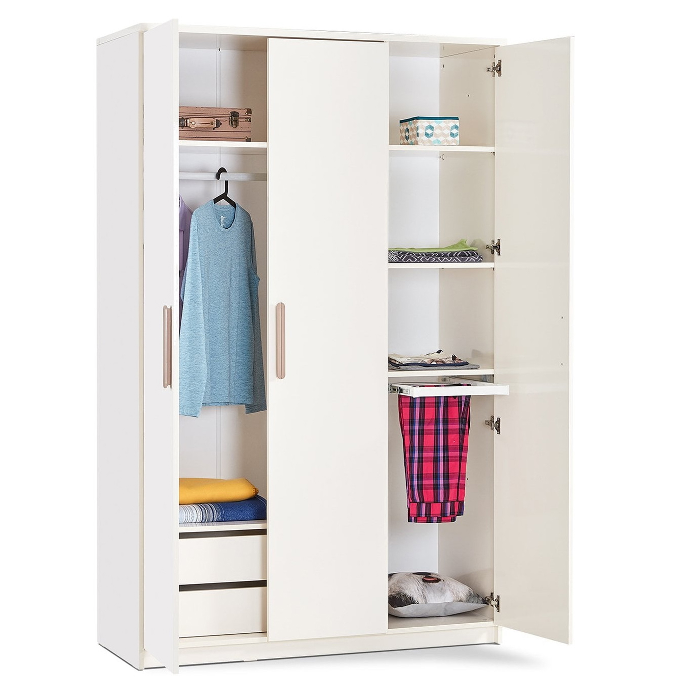 Kleiderschrank Joyin 3-türig 5