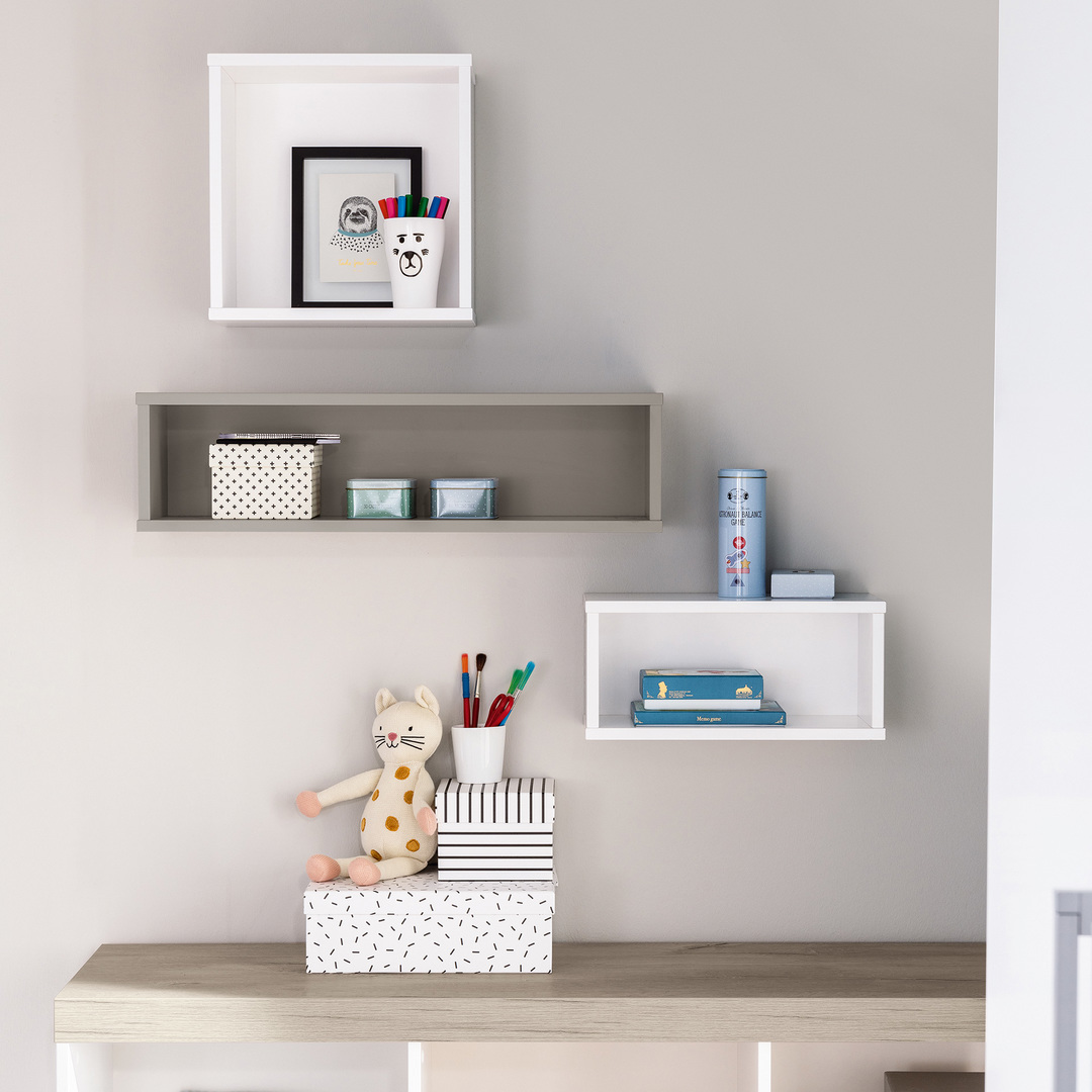 Wandregal Quadratisch Kreideweiss 3