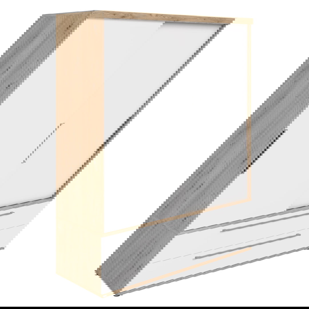 Kleiderschrank Fionn mit Schiebetüren Front Weiss