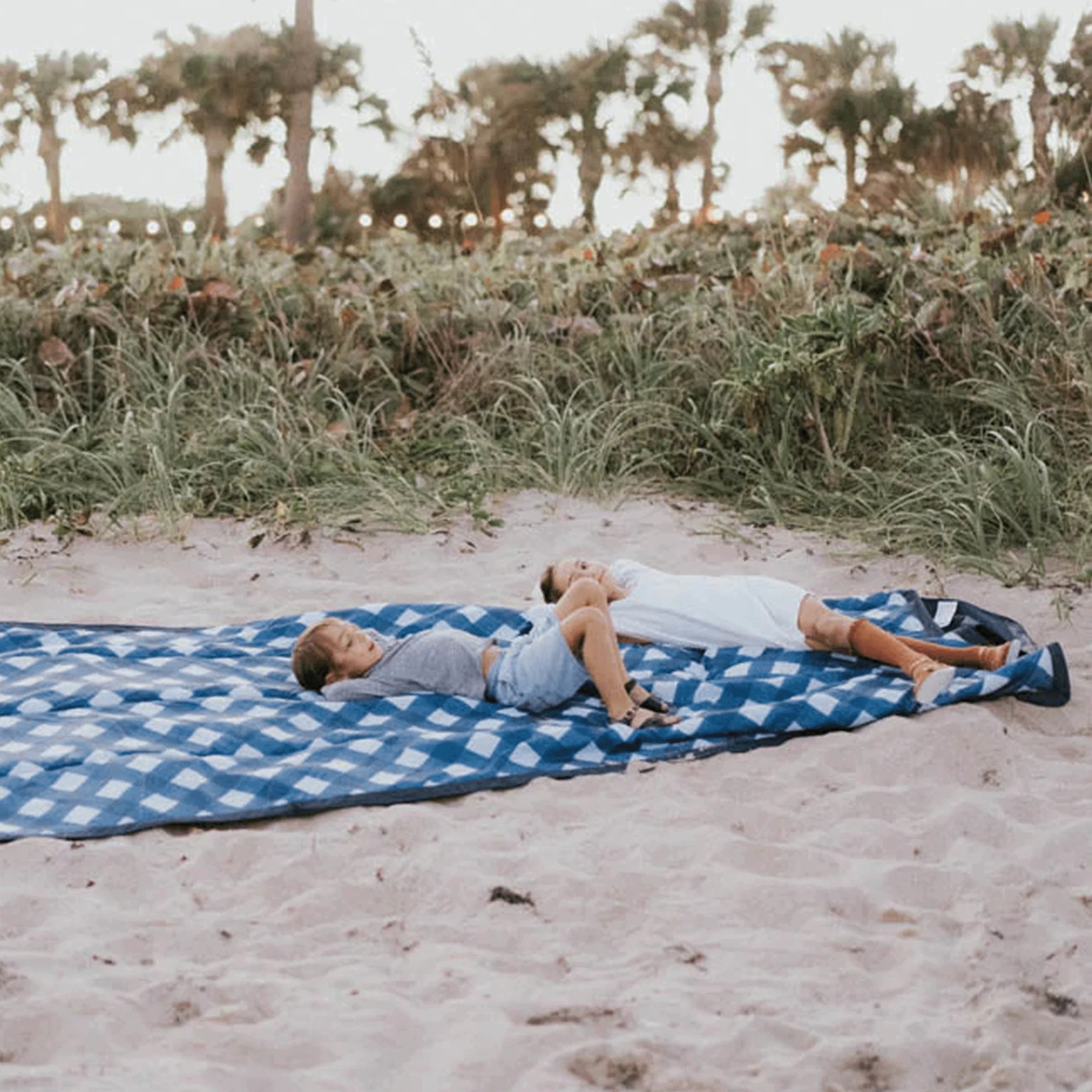 Picknick-Decke Navy Plaid 152 x 305 cm #2