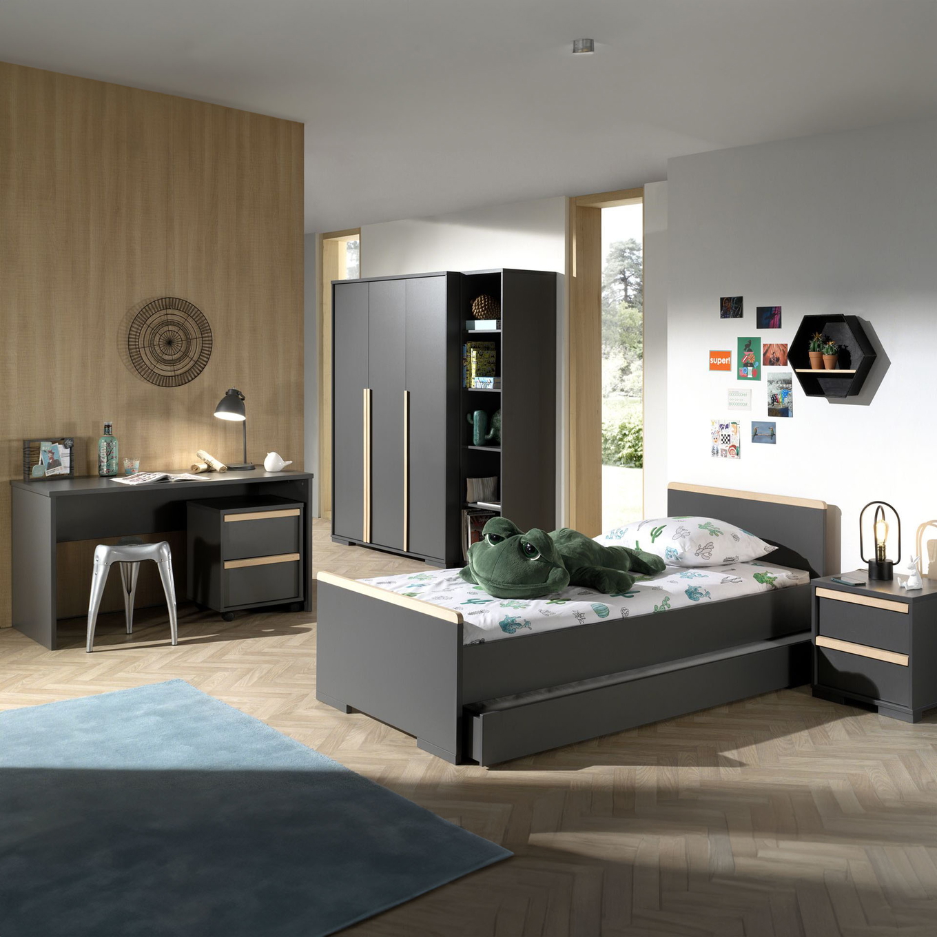 Kinderzimmer London 7-teilig Set Anthrazit, 3 #2