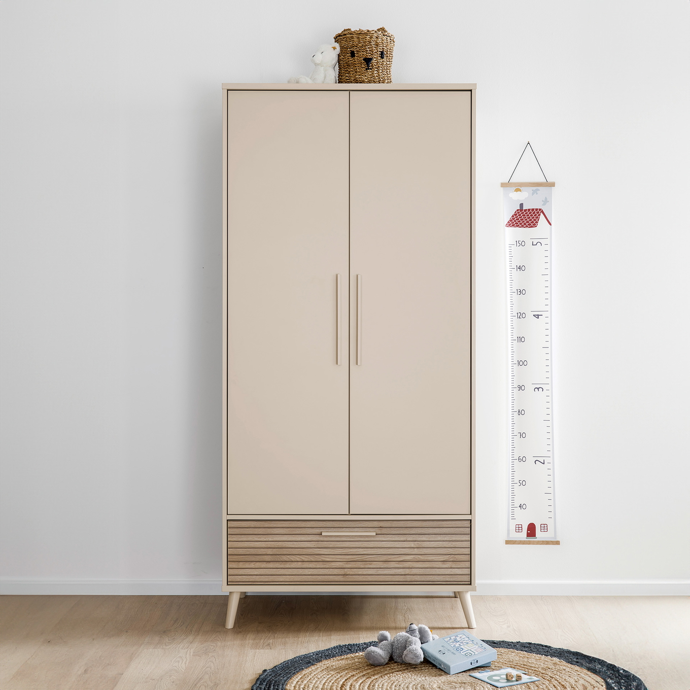 Kleiderschrank Eefje 2-türig, Groovy Oak #2