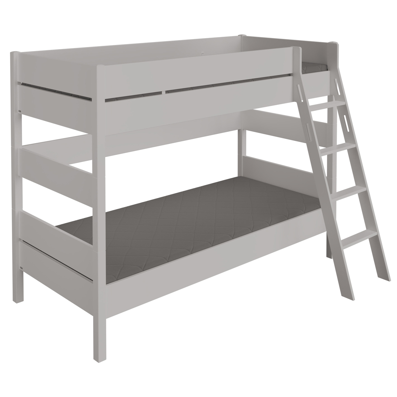 Etagenbett Tiago Grau, mit Schrägleiter, 90 x 200 cm