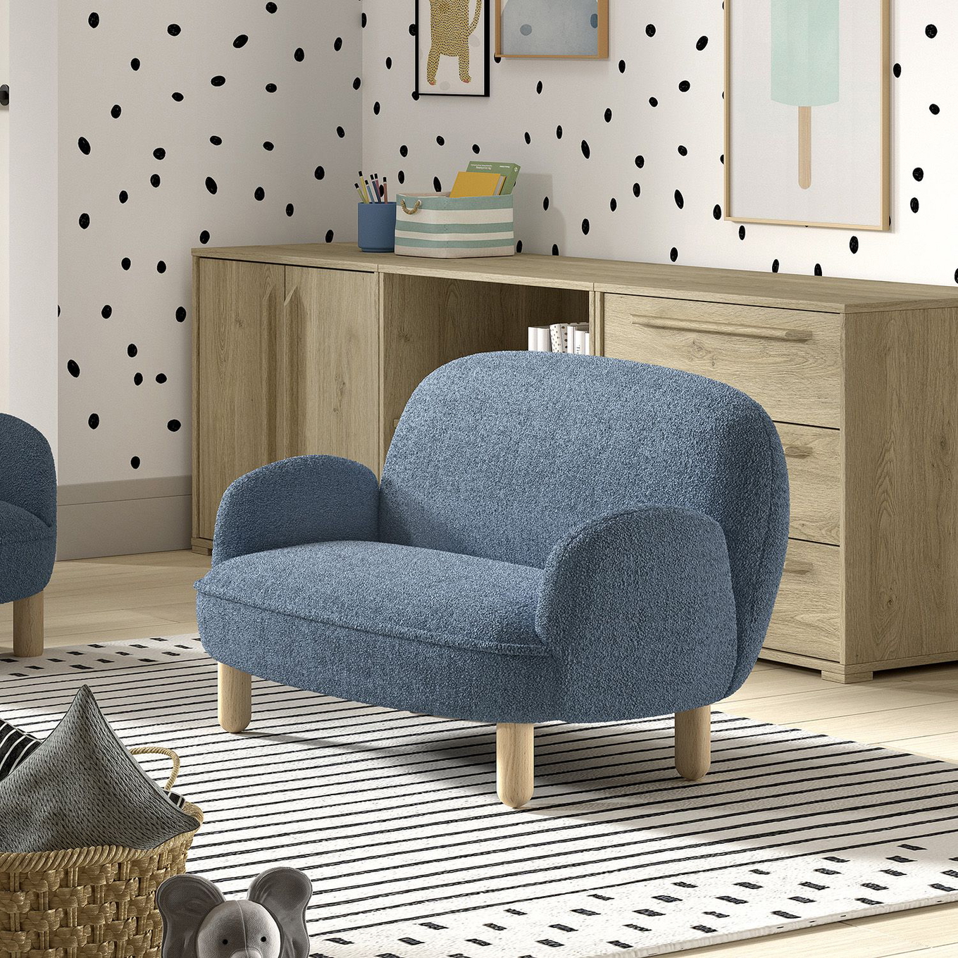 Sofa Doppel Rocky Mini Blau #2