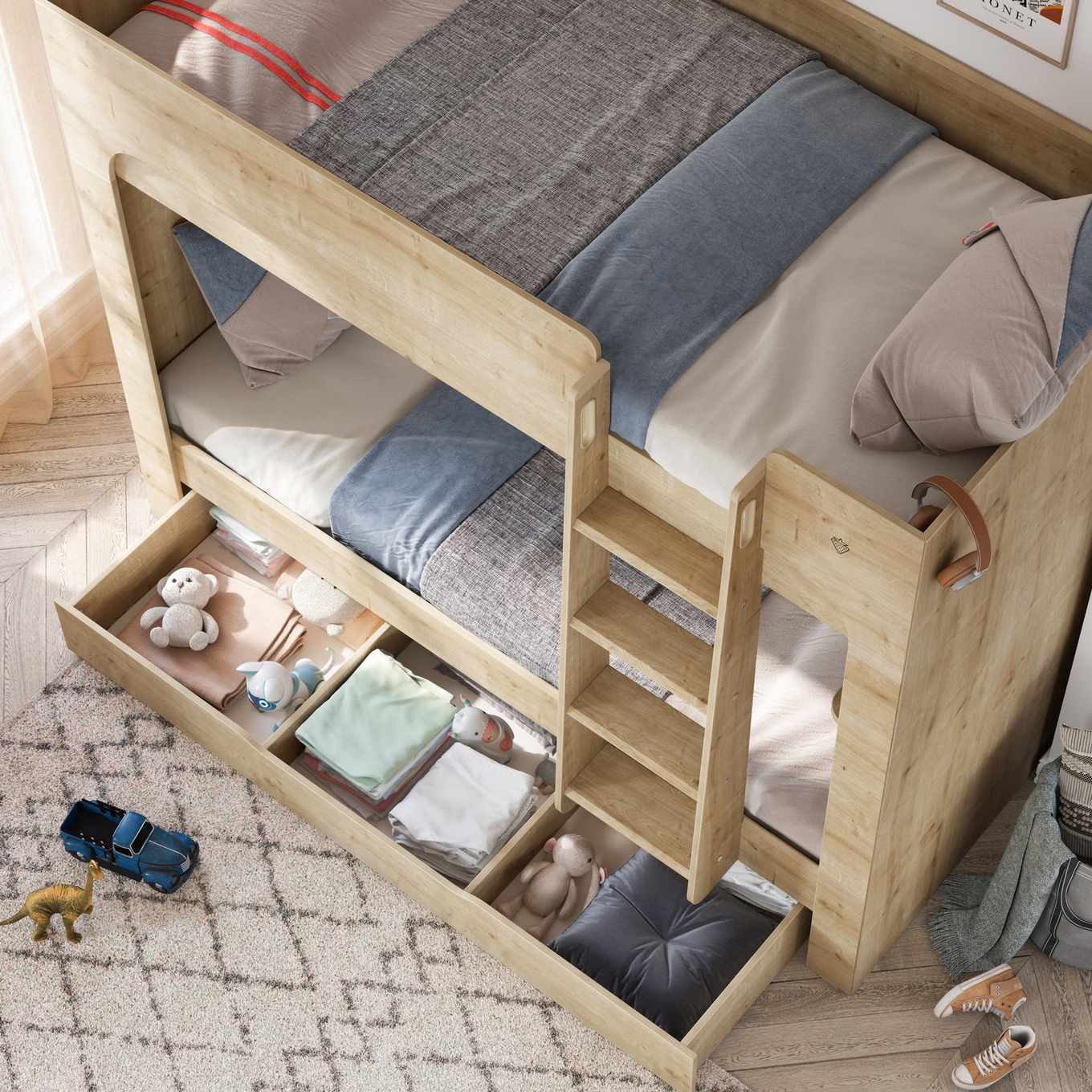 Ausziehkasten Mocha mit Fächern #2