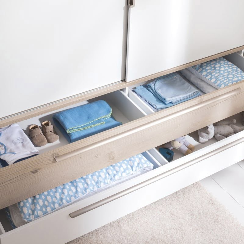 Kleiderschrank Carlo mit Schiebetüren Front Weiss #2