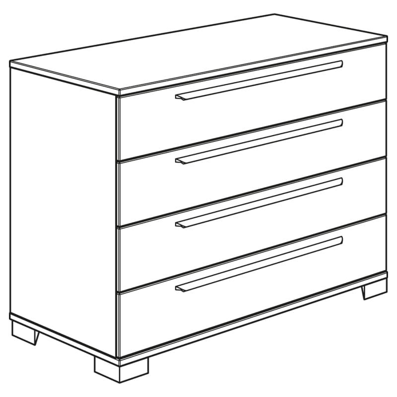 Kommode Carlo Front Weiss 5