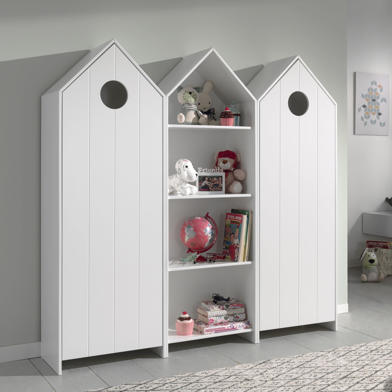 Regalschrank Casami 3-teilig Set Weiss #2