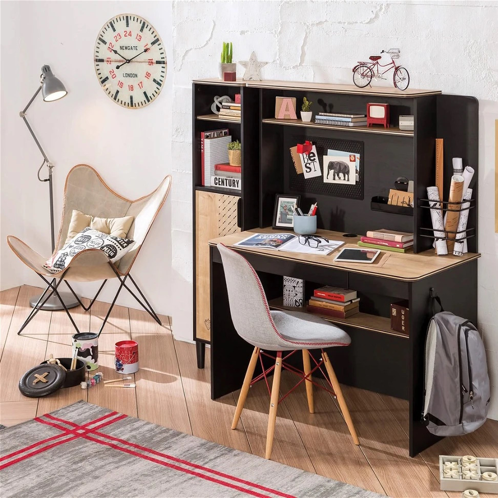 Schreibtisch Black Klein mit Aufsatz #2