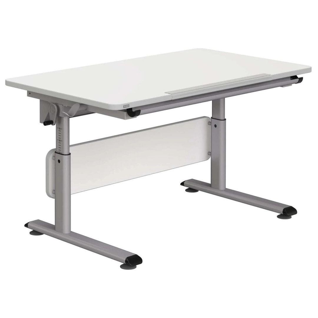 Schreibtisch Diego 120 Silber Weiss