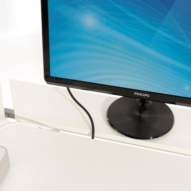 Schreibtisch Tablo Weiss Blau 8