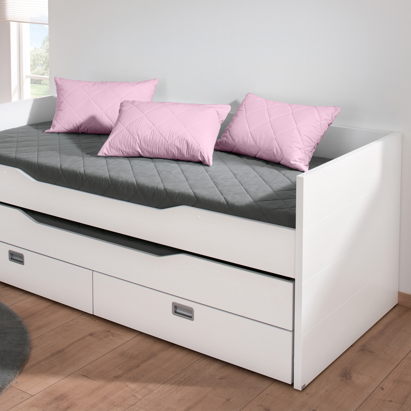 Partykissen Lang aus Baumwolle Rose