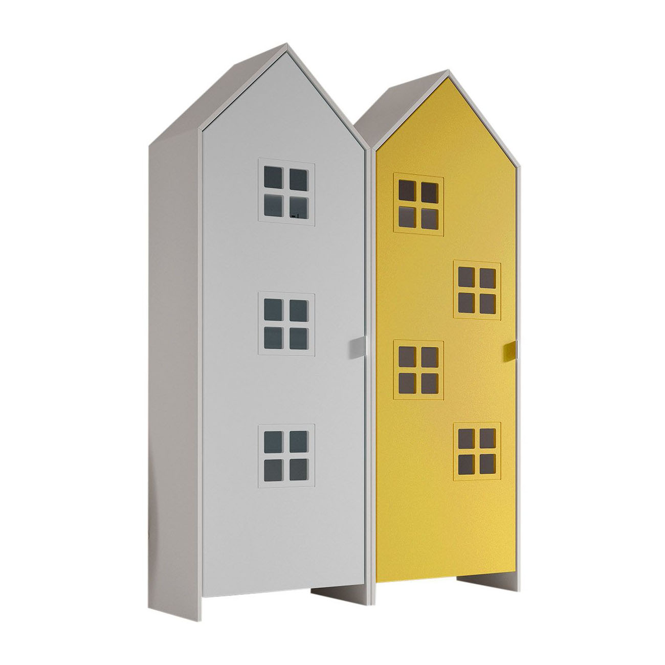 Schrank Casami Bruges 2-teilig Set Weiss, Gelb