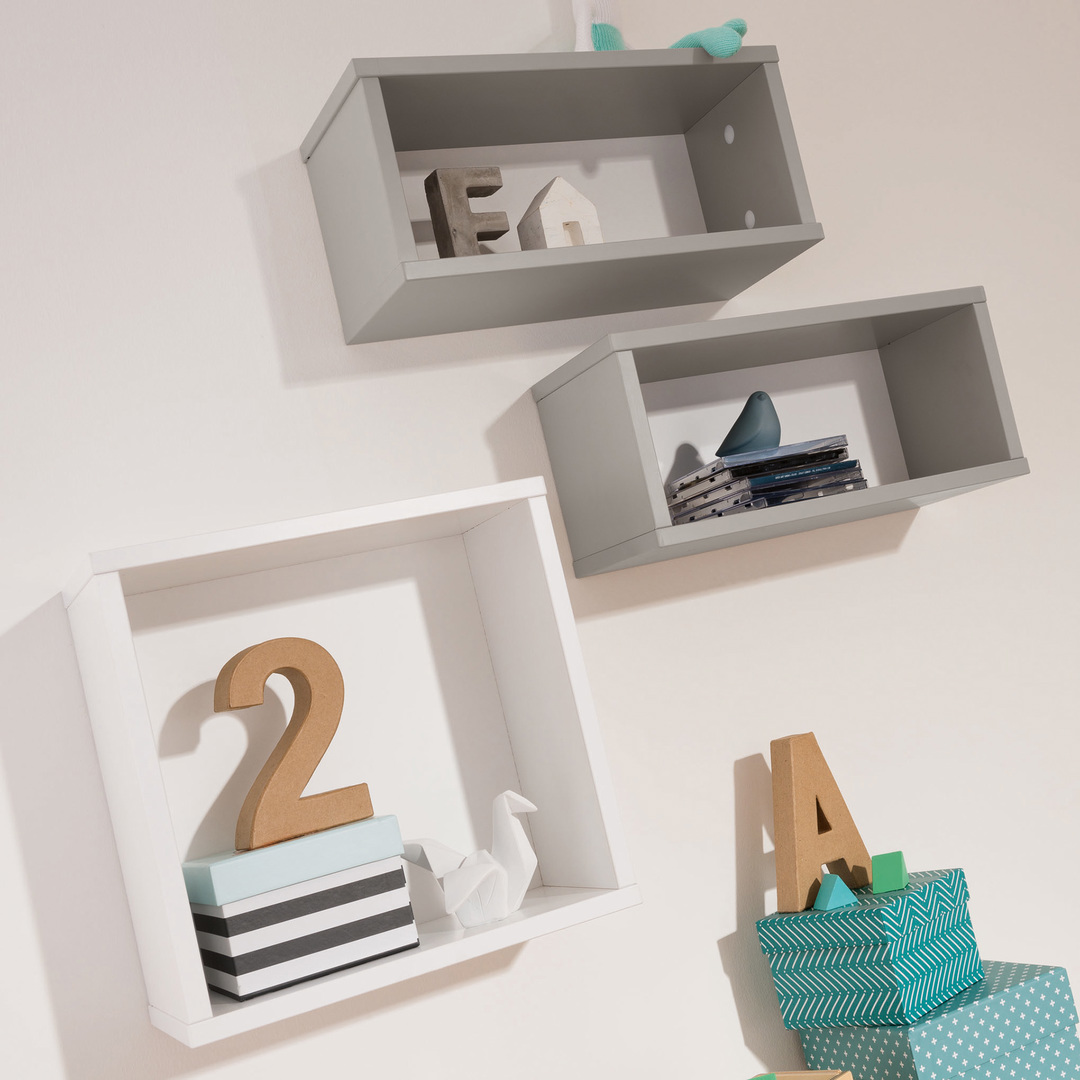 Wandregal Quadratisch Kreideweiss 4