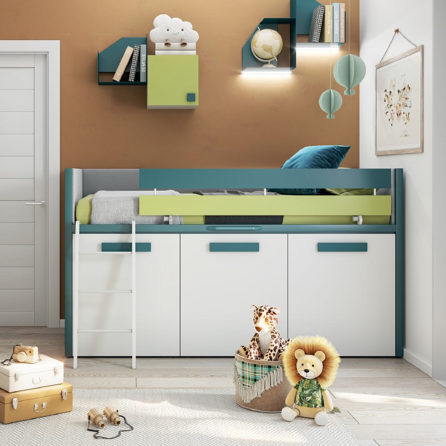 Halbhohes Bett Sky Weiss #2