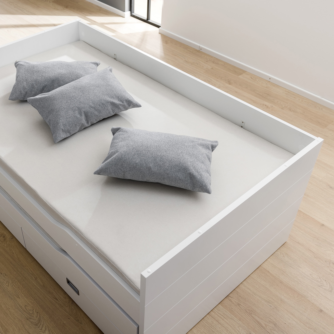 Partykissen Lang aus Mikrofaser Steingrau