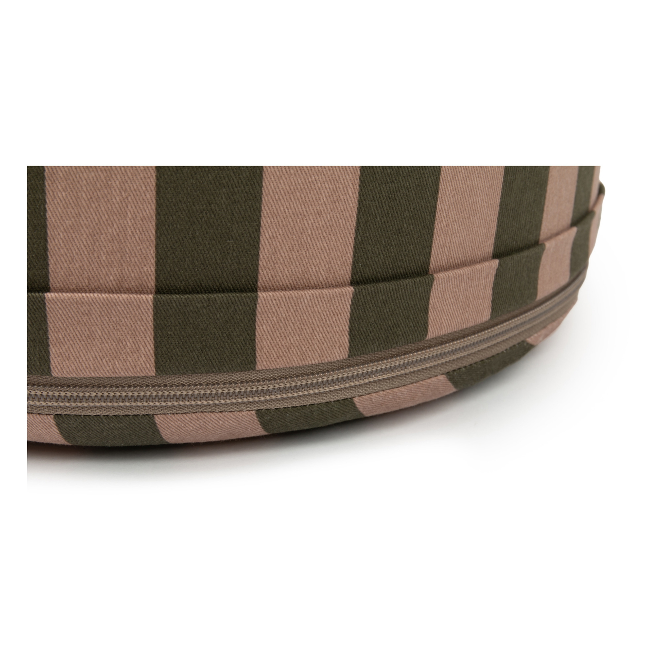 Hocker Majestic Green Taupe Stripes 4