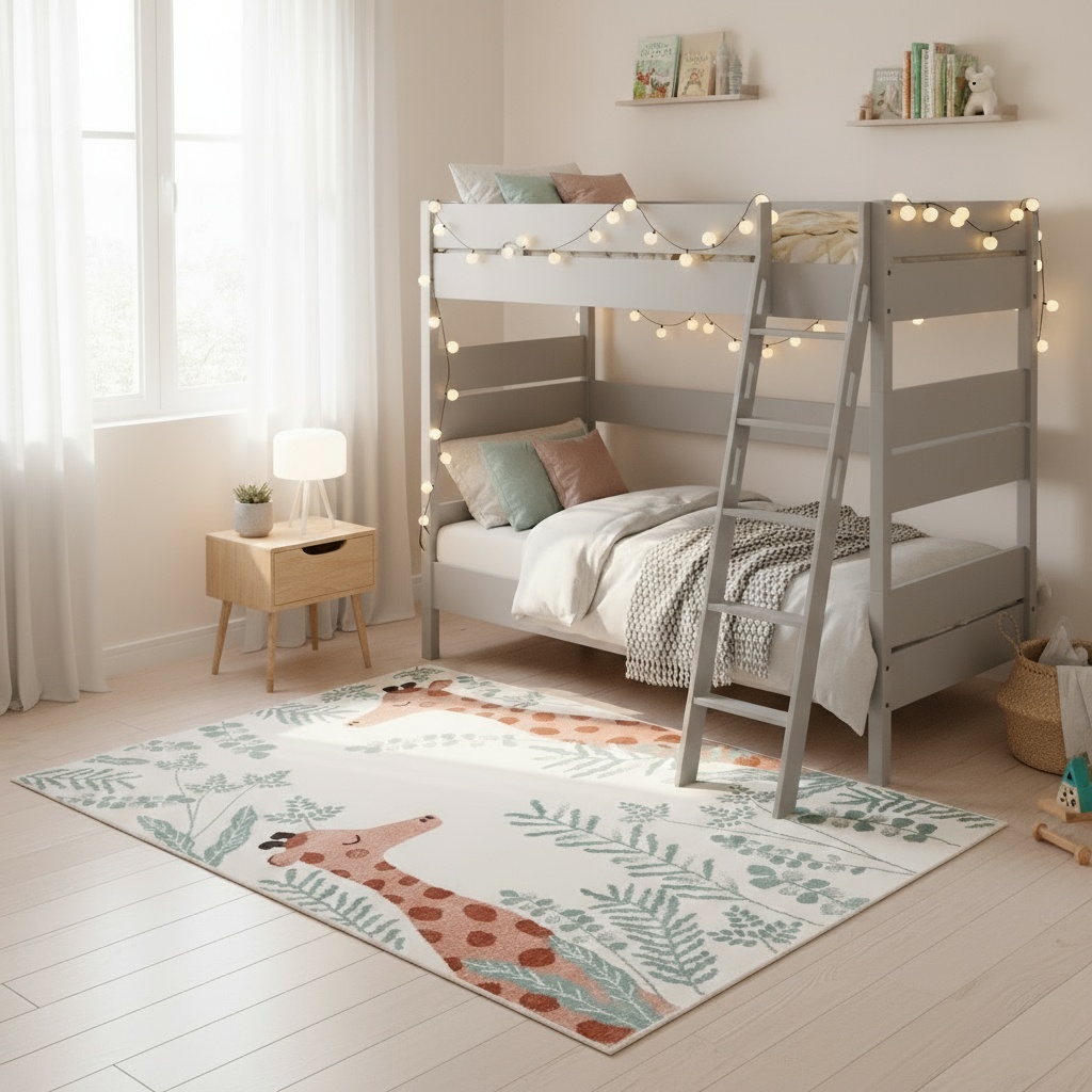 Hohes Etagenbett Tiago Grau, mit Schrägleiter, 90 x 200 cm 3