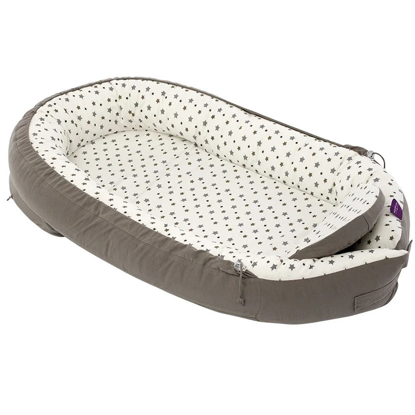 Babynest Premium Graue Sterne