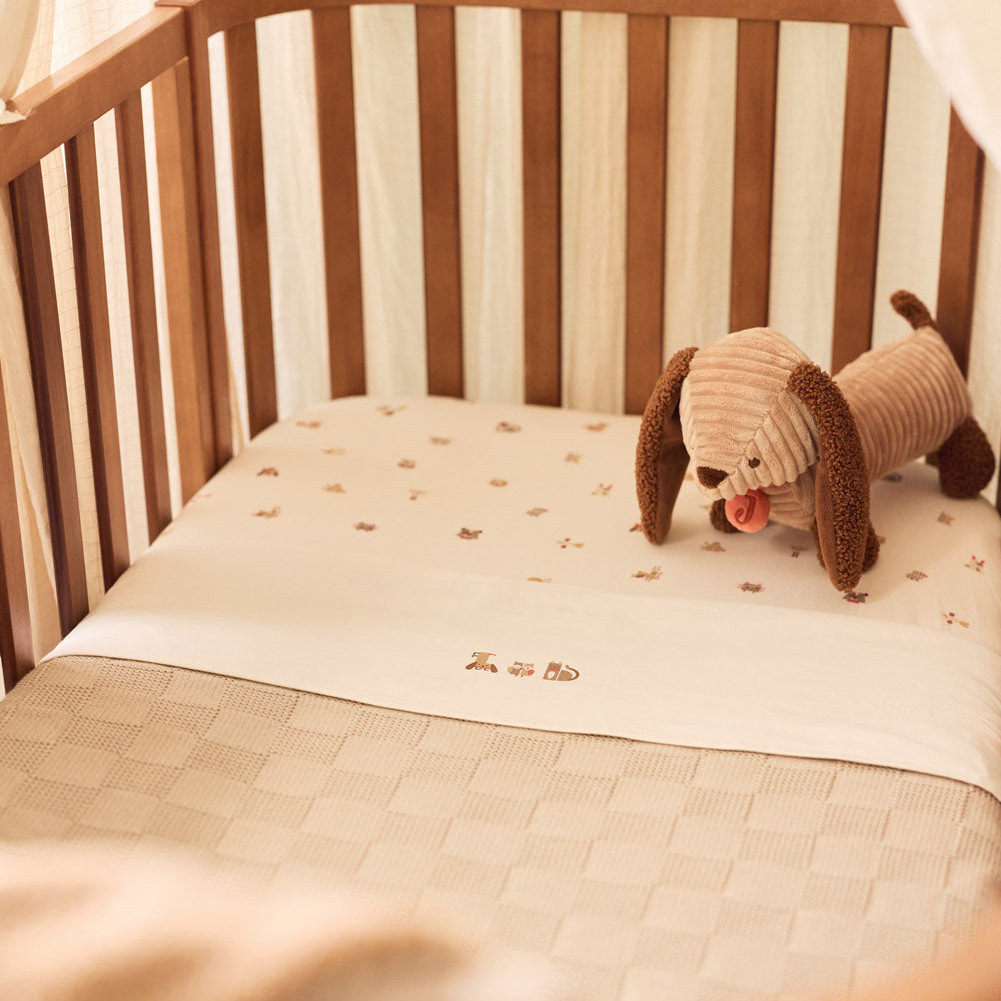 Decke Box Knit Velvet Warm Sand #2