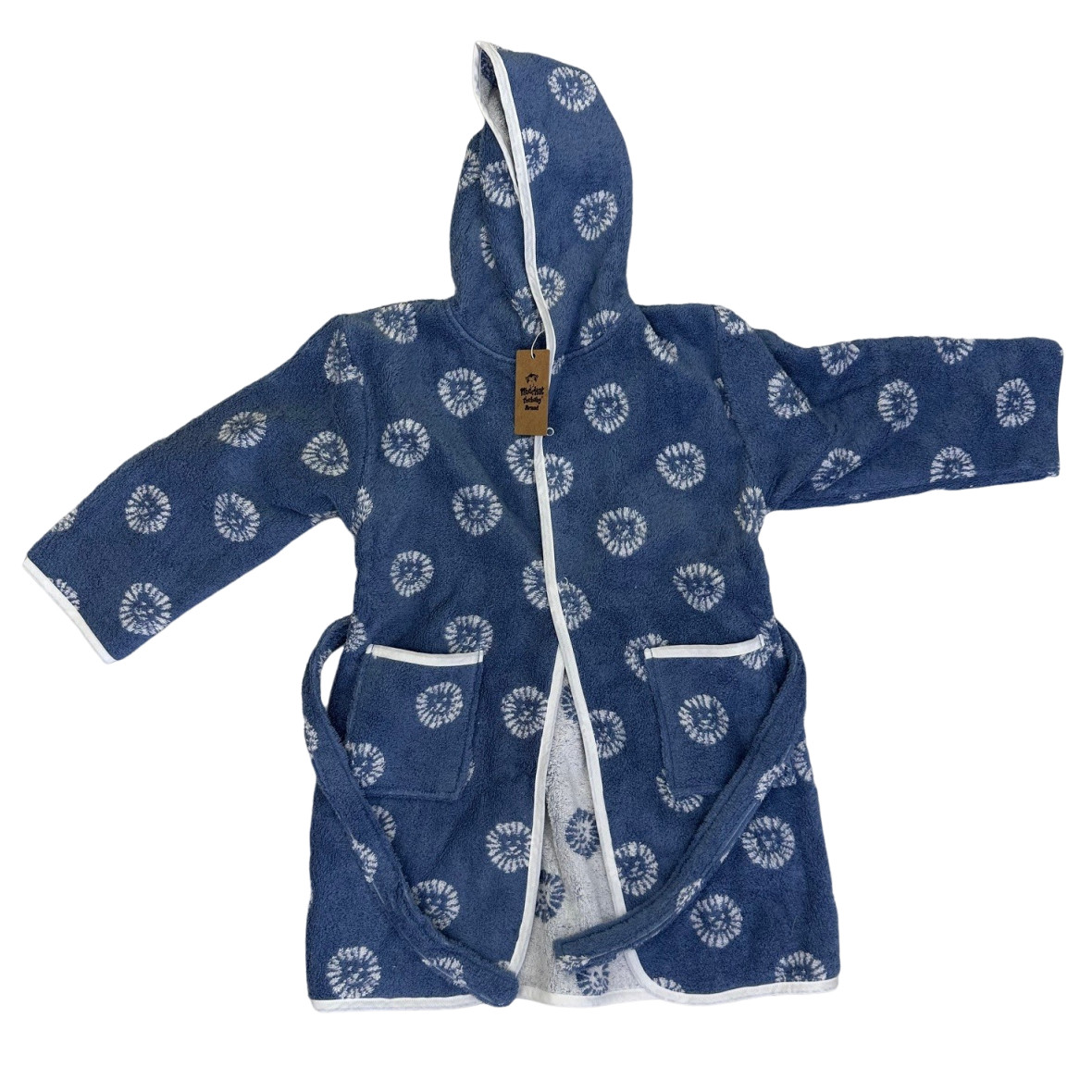 Bademantel Frottee Blau