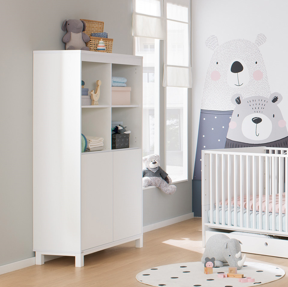 Regal Olli mit 2 Türen unten Weiss #2