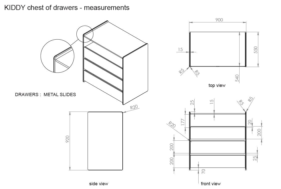 Babyzimmer Kiddy 3-teilig Set 7