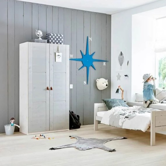 Kleiderschrank Lifetime Weiss lasiert, 2-türig #2