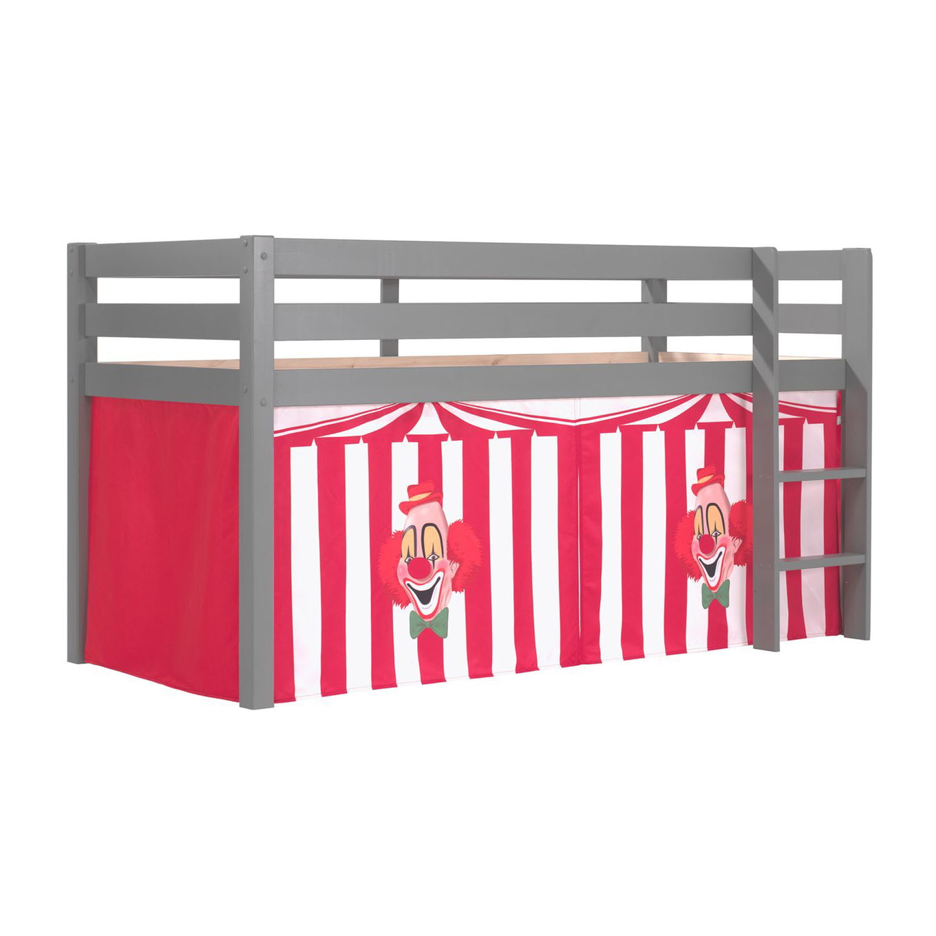 Halbhohes Bett Zirkus Grau