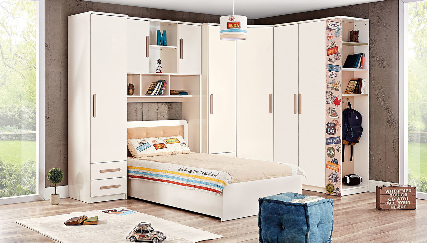 Eck-Kleiderschrank Joyin 3