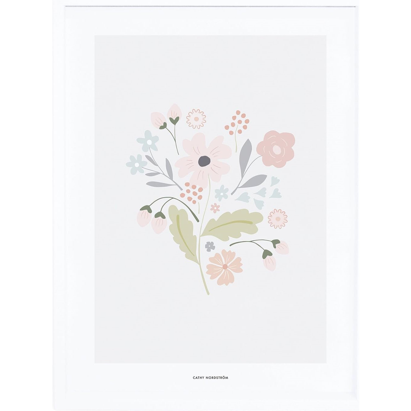 Poster Bloom Flowers mit Rahmen
