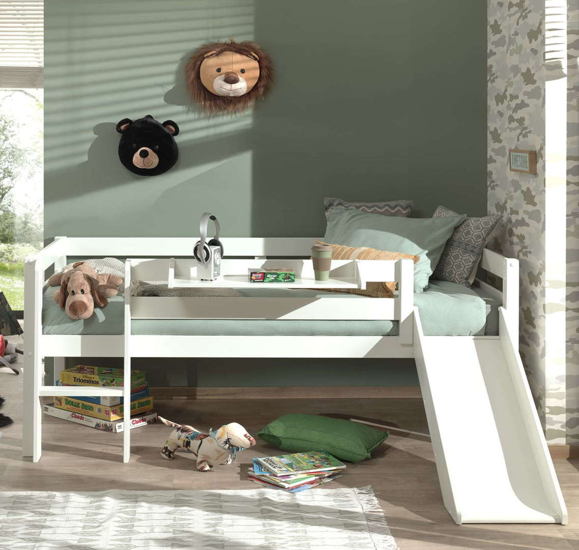 Bett Pino mit Rutsche Weiss, Standard 3