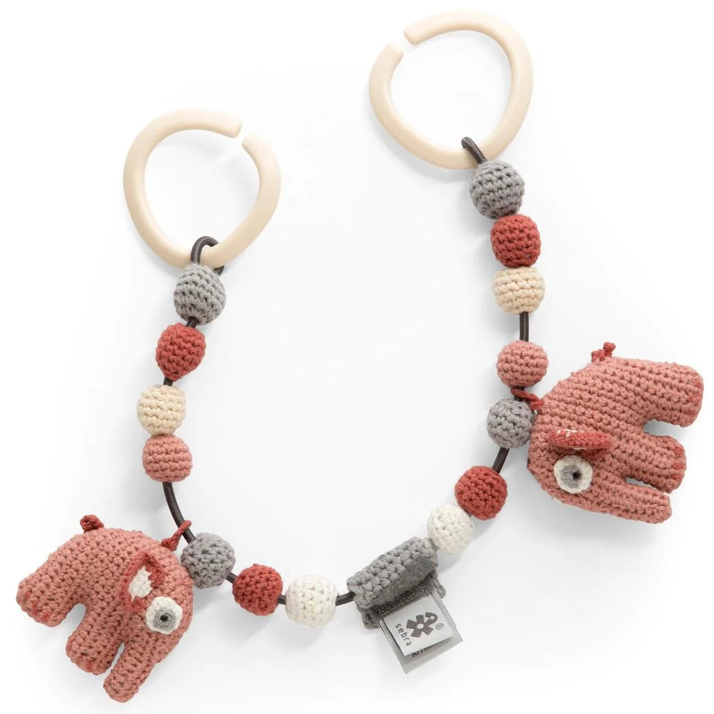 Kinderwagenkette Elefant Fanto Pink