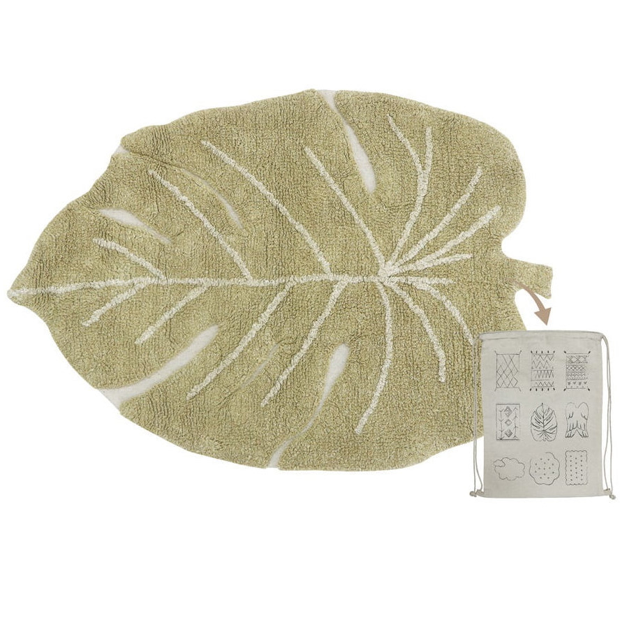Teppich Monstera Olive, Mini