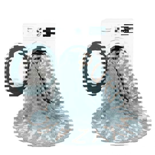 Teppich ABC Rund Blau 3