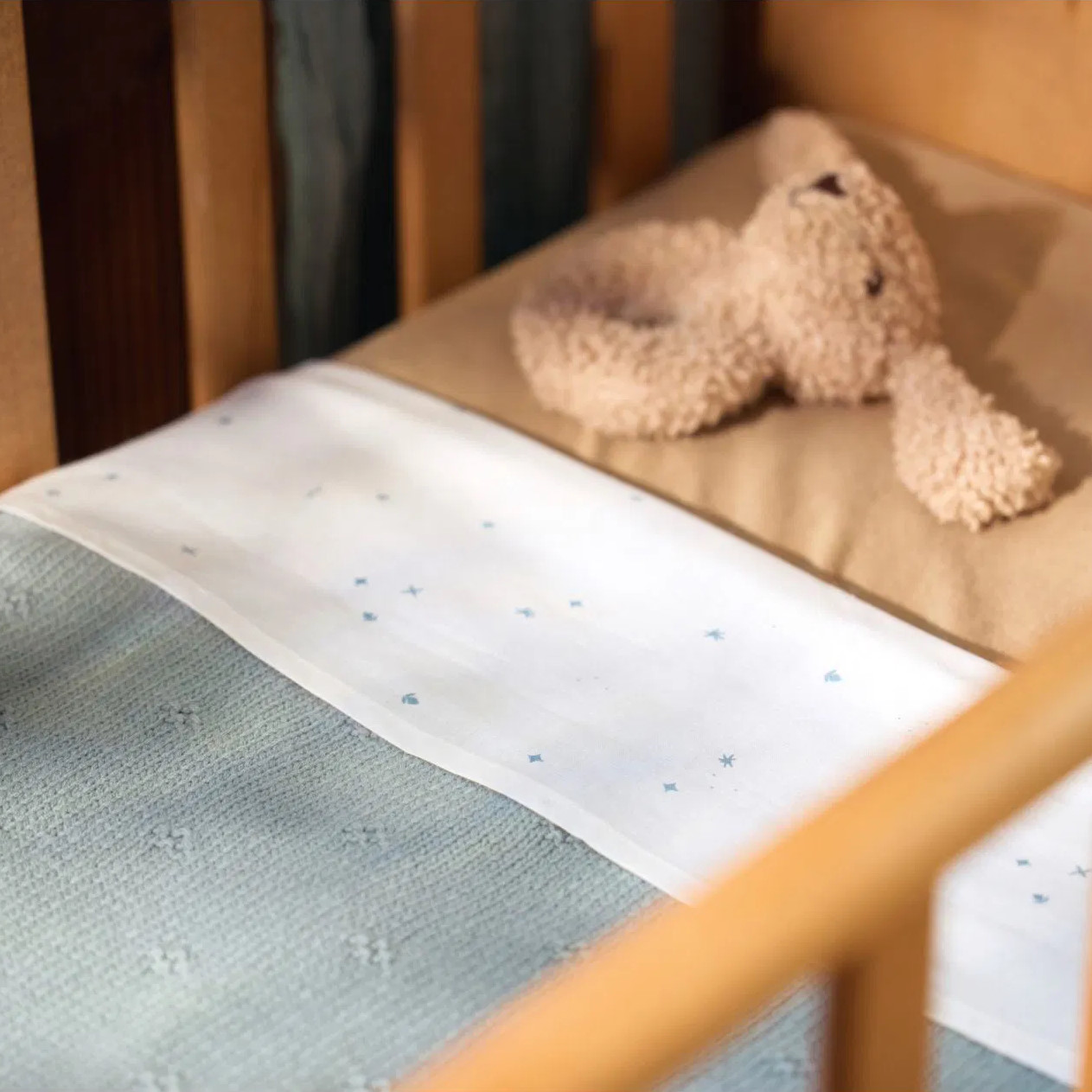 Babydecke Cosy Knit Sea Green Velvet #2