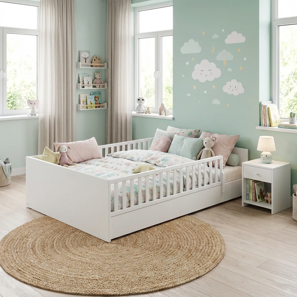 Bett Little Flo Weiss, 140 x 200 cm #2