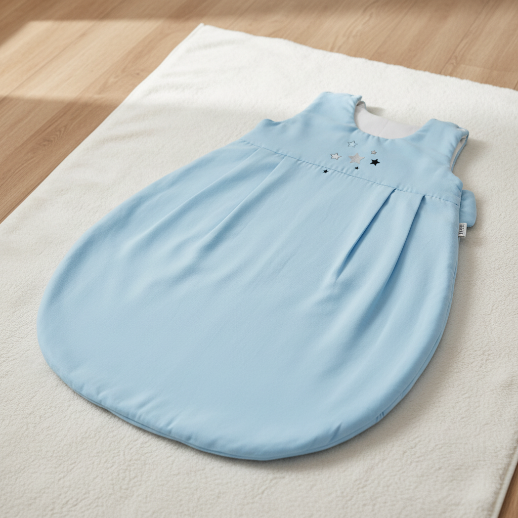 Schlafsack Tencel Hellblau, 74/80 3