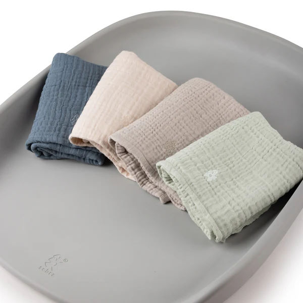 Wickelunterlage Musselin 2er Set Blau 6