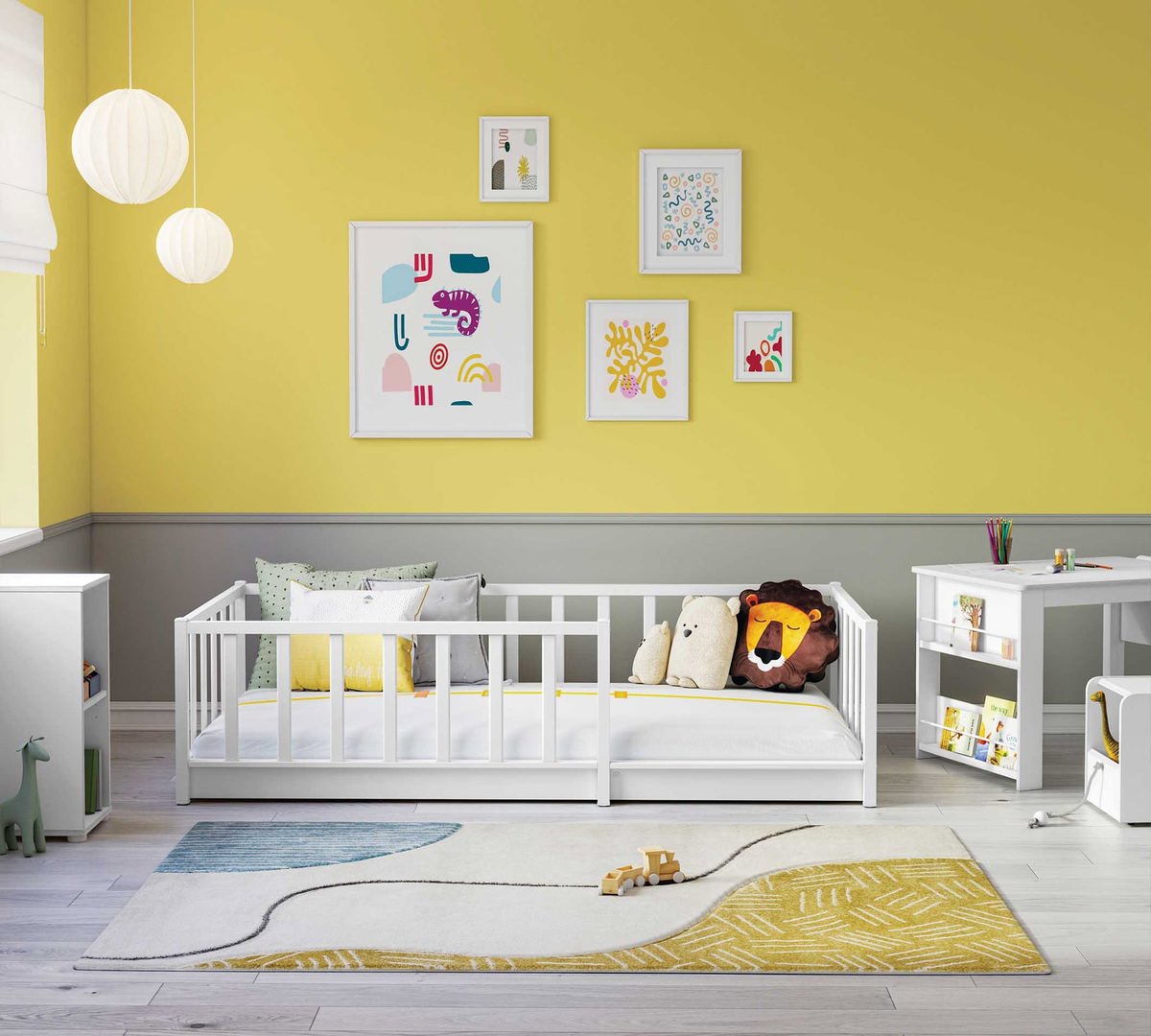 Bett Montes 90x190cm Weiss 3