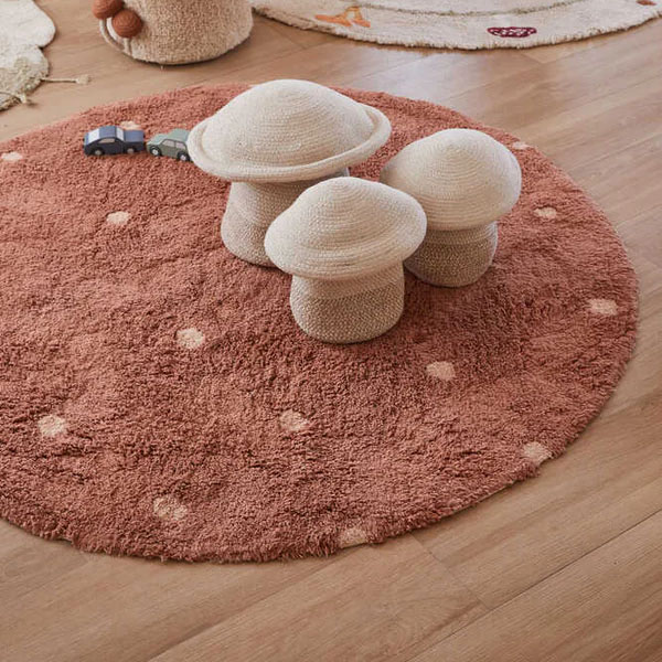 Teppich Round Dot Braun 4