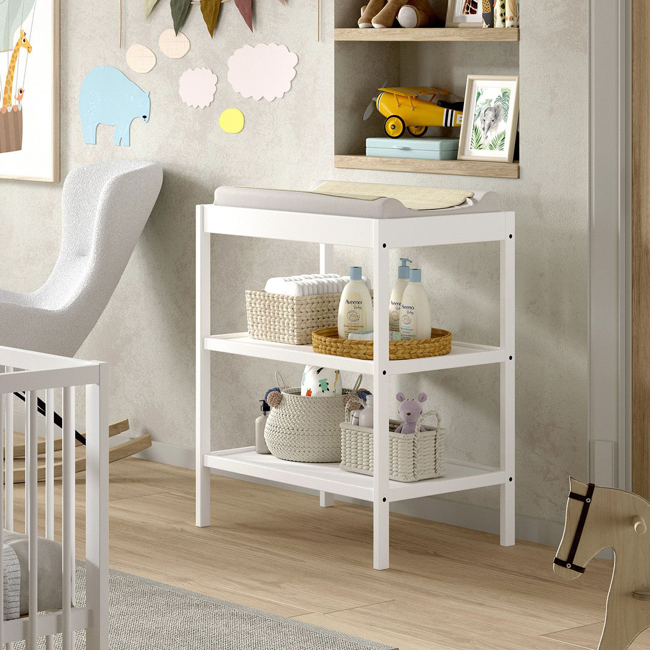 Wickeltisch Dino Weiss #2