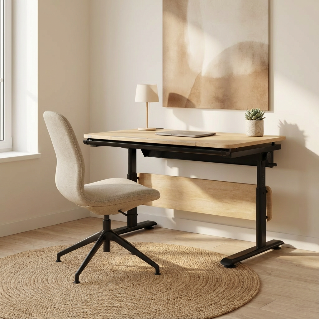 Schreibtisch Diego 105 Schwarz Braun 4