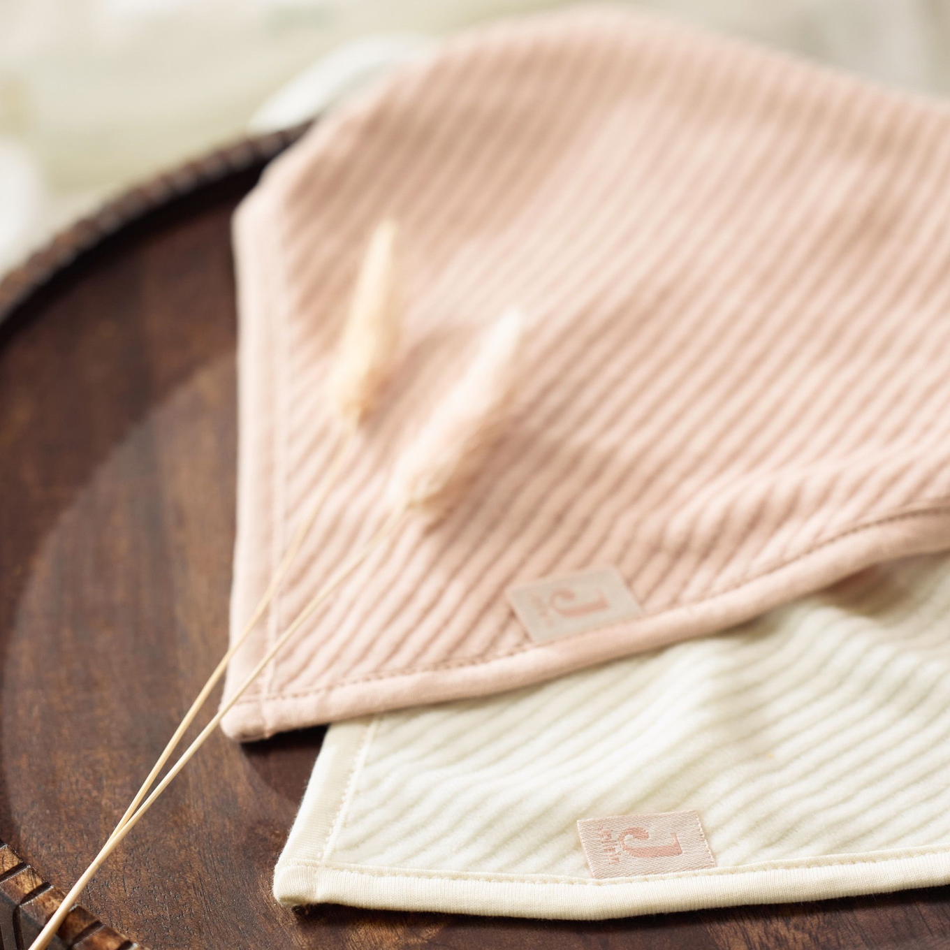 Lätzchen Bandana Velvet Rib 2er Set Wild Rose #2