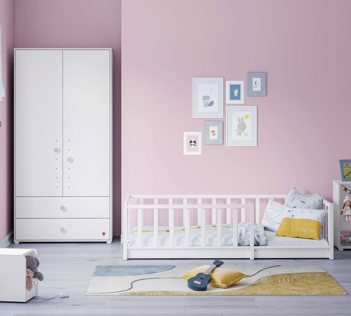 Bett Montes 90x190cm Weiss 6