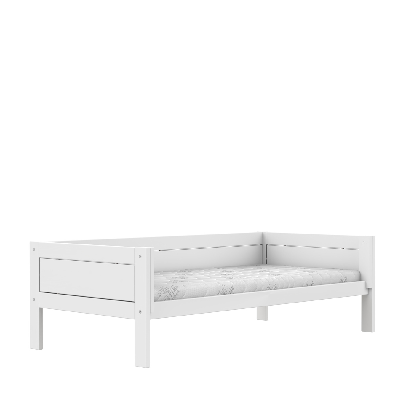 4 in 1 Bett mit Himmel Deluxe Lattenrost, Weiss 5