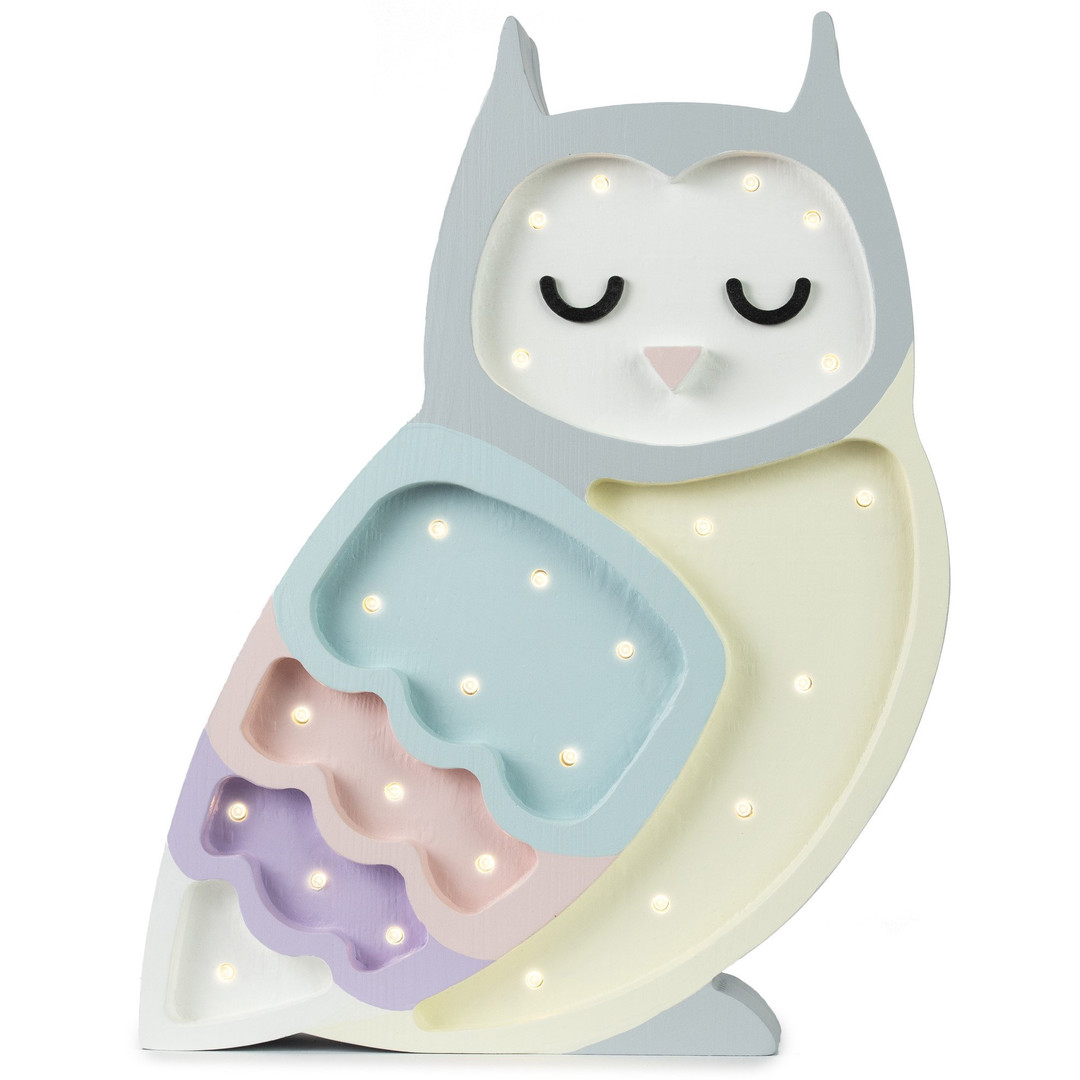 Nachtlampe Eule Pastel Rainbow