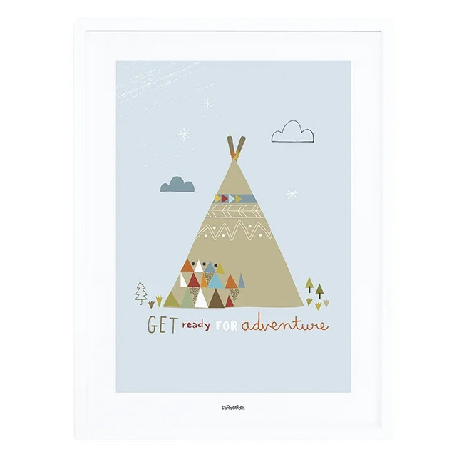 Poster Zelt mit Rahmen