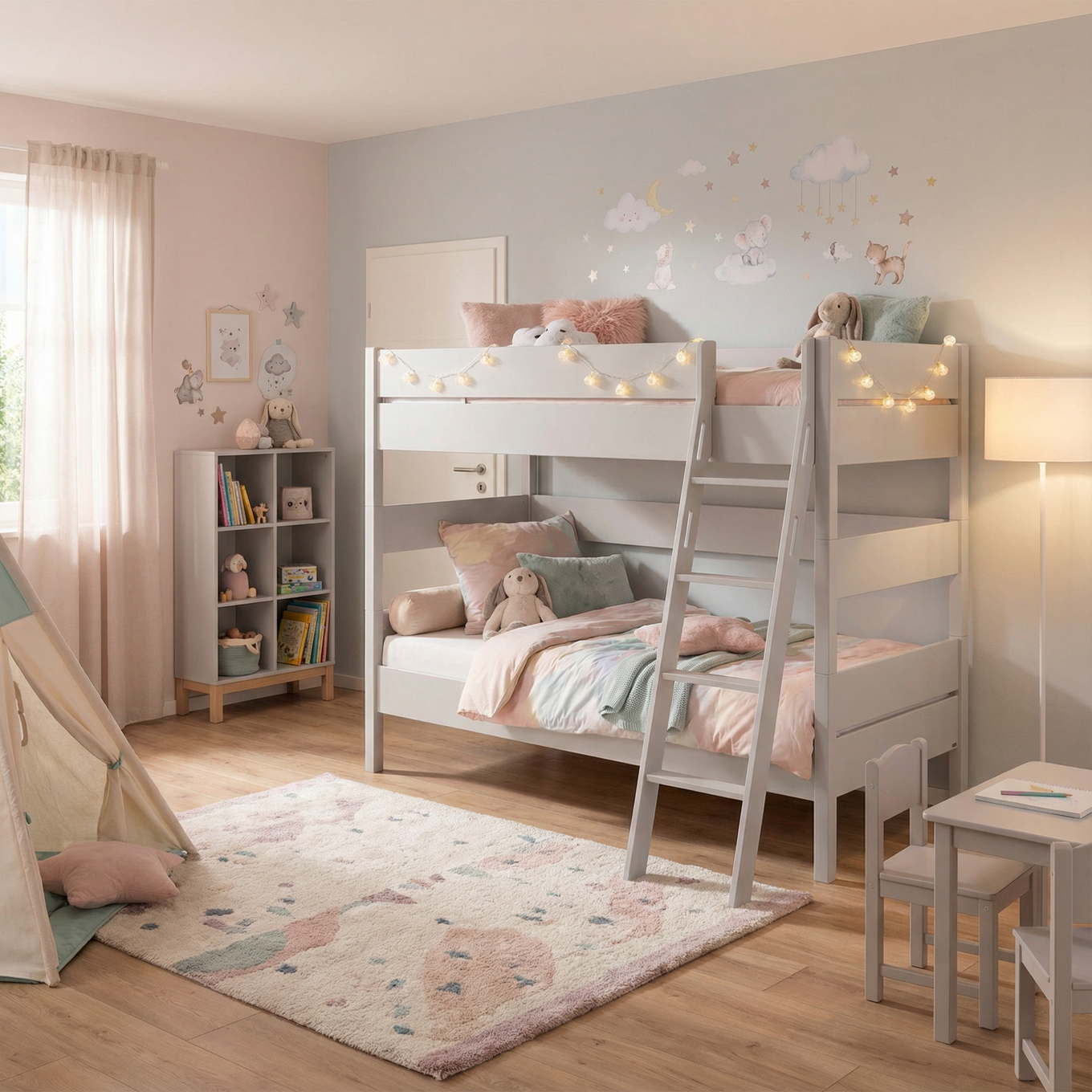 Etagenbett Tiago Grau, mit Schrägleiter, 120 x 200 cm 5